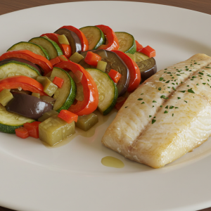 Ratatouille et filet de poisson